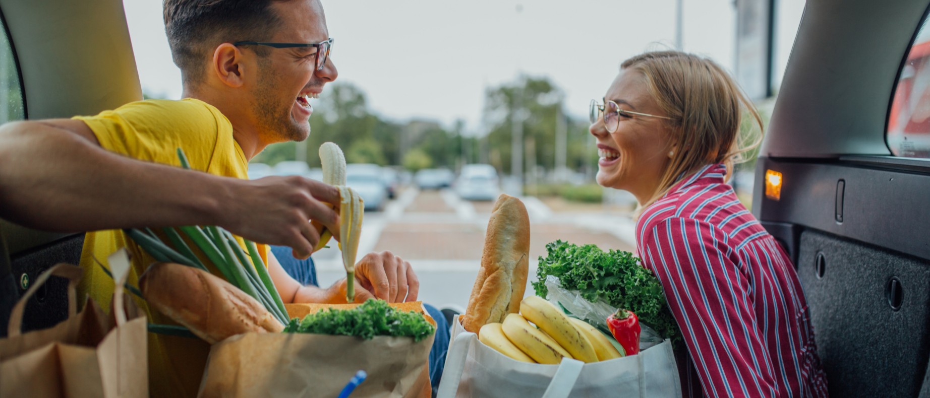 Points-powered grocery shop.